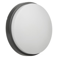 LED-lampa Maclean, Vägg- eller takmonterad, Grå färg, 1100 lm, 15 W, IP54, Naturligt vitt ljus (4000K), MCE342