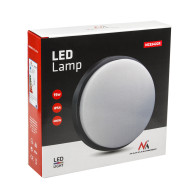 LED-lampa Maclean, Vägg- eller takmonterad, Grå färg, 1100 lm, 15 W, IP54, Naturligt vitt ljus (4000K), MCE342