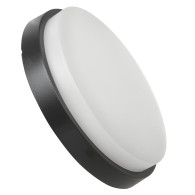 LED-lampa Maclean, Vägg- eller takmonterad, Grå färg, 1100 lm, 15 W, IP54, Naturligt vitt ljus (4000K), MCE342