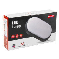 LED-vägglampa Maclean, grå färg, 1100 lm, 15 W, IP54, naturligt vitt ljus (4000K), MCE341