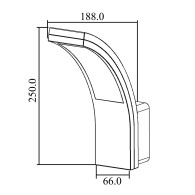 LED-fasadlampa Maclean, 800 lm, 10 W, naturligt vitt ljus (4000K), grå färg, MCE343 GR.