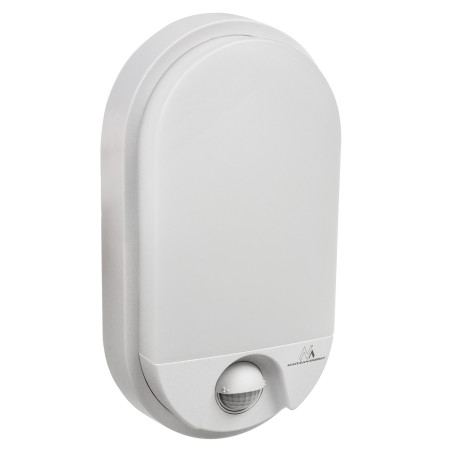 LED-lampa med rörelsesensor från Maclean, infraröd, vit färg, 15W, IP54, naturligt vitt ljus (4000K), 1100lm, MCE340 W.