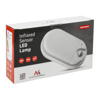 LED-lampa med rörelsesensor från Maclean, infraröd, vit färg, 15W, IP54, naturligt vitt ljus (4000K), 1100lm, MCE340 W.