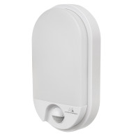 LED-lampa med rörelsesensor från Maclean, infraröd, vit färg, 15W, IP54, naturligt vitt ljus (4000K), 1100lm, MCE340 W.