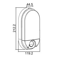 LED-lampa med rörelsesensor från Maclean, infraröd, vit färg, 15W, IP54, naturligt vitt ljus (4000K), 1100lm, MCE340 W.