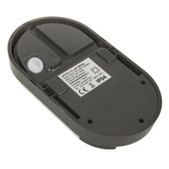 LED-lampa med rörelsesensor från Maclean, infraröd sensor, grå färg, 15W, IP54, naturligt vitt ljus (4000K), 1100lm, MCE