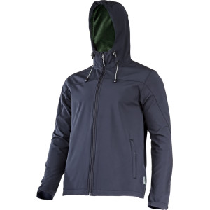 Kurtka softshell z kapt. czarna, 'l', ce, lahti
