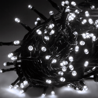 LED-julbelysning Rebel utomhus 10m, kallt vitt, med olika ljuslägen