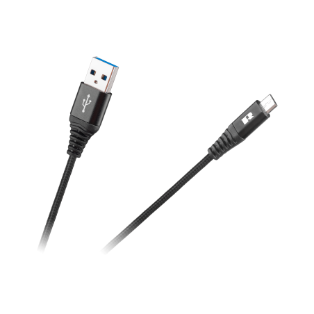 USB-kabel - USB-micro REBEL 50 cm svart