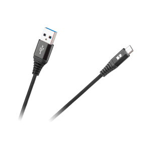USB-kabel - USB-micro REBEL 100 cm svart