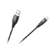 USB-kabel - USB-micro REBEL 100 cm svart