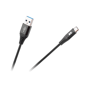 USB-kabel - USB typ C REBEL 200 cm svart