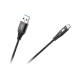 USB-kabel - USB typ C REBEL 200 cm svart