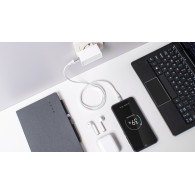 USB-kabel - USB typ C REBEL 100 cm vit
