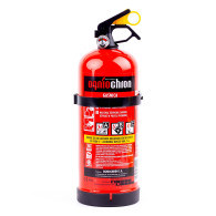 Brandsläckare pulver 2 kg abc med plasthuvud, manometer och upphängningskrok