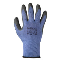 Arbetshandskar, bomull med polyester täckt med latex, 2143X, storlek 8