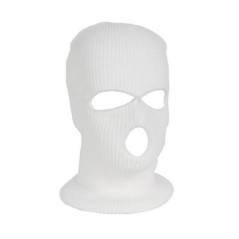 BQ42C Balaclava ansiktsmask med 3 hål vit