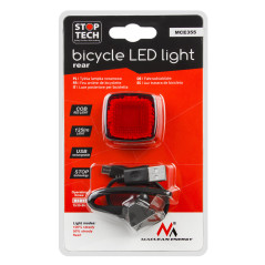 LED-lampa Maclean, bakre cykellampa, skymningssensor, USB AUTO STOP COB, Max. 125 lm, 450 mAh-batteri, MCE355