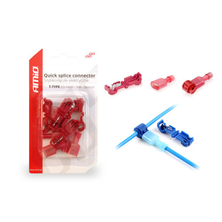 Snabbkopplingar elektriska typ-t 0,5-1mm2 10a 5 st. amio-02343