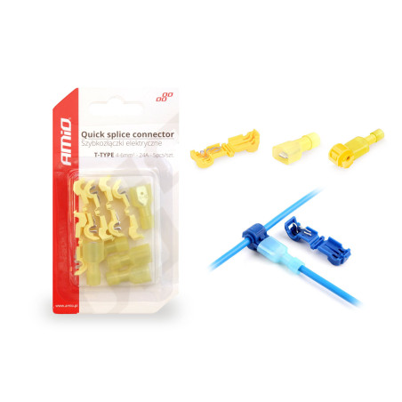 Snabbkopplingar elektriska typ-t 04-6mm2 24a 5 st. amio-02345