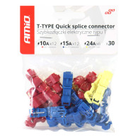 Snabbkopplingar elektriska kontakter typ-t 30 st. mix amio-02347