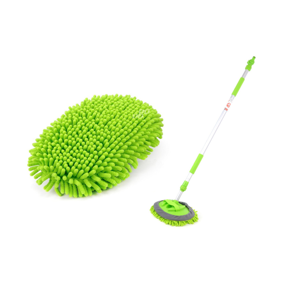 Teleskopisk mikrofiberbilsborste med flöde för biltvätt 145-247 cm amio-02399