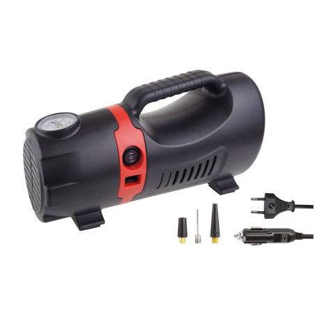 Kompressor för bil pump 12v 230v acomp-09 amio-02383