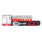 Hylsnyckelsats med ratel 11 delar 1/4' 4-13mm amio-02413