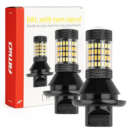 2-i-1 LED-varselljus med körriktningsvisare py21w amio-02451 | HandlaSmidigt.se