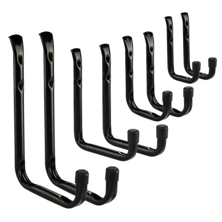 Garage hooks, set of 8 pieces. 

(Note: The translation provided is in English as there is no direct translation from Polish to 