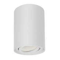 Rör / Maclean ytanmonterad armatur, punkt, halogen, rund, aluminium, GU10, 80x115mm, vit färg, MCE422 W