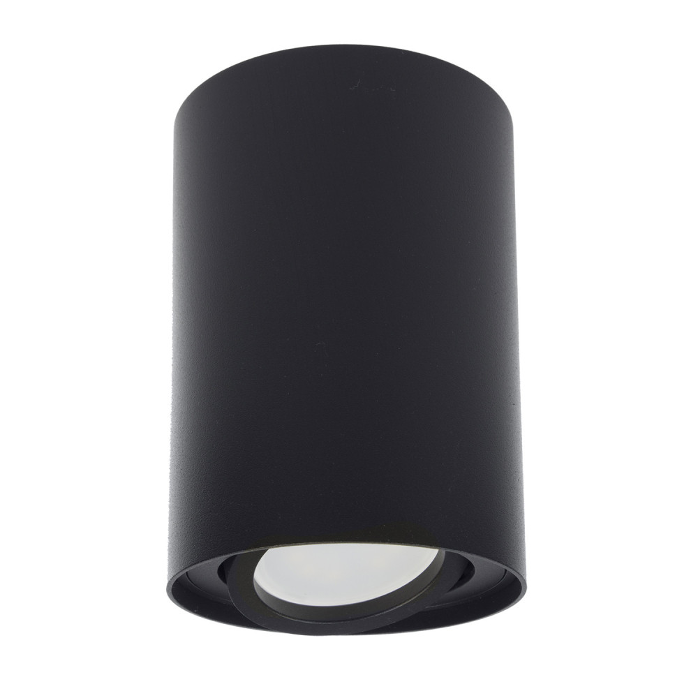 Tuba / yttre takfäste Maclean, punktbelysning, halogen, rund, aluminium, GU10, 80x115mm, svart färg, MCE422 B