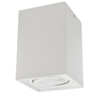 Rör / yttre armatur Maclean, punktbelysning, halogen, fyrkantig, aluminium, GU10, vit färg, 80x80x115mm, MCE426 W