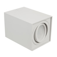 Rör / yttre armatur Maclean, punktbelysning, halogen, fyrkantig, aluminium, GU10, vit färg, 80x80x115mm, MCE426 W