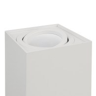 Rör / yttre armatur Maclean, punktbelysning, halogen, fyrkantig, aluminium, GU10, vit färg, 80x80x115mm, MCE426 W