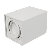 Rör / yttre armatur Maclean, punktbelysning, halogen, fyrkantig, aluminium, GU10, vit färg, 80x80x115mm, MCE426 W