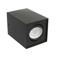 Rör / Maclean yttre armatur, punktbelysning, halogen, fyrkantig, aluminium, GU10, 80x80x115mm, svart färg, MCE426 B.