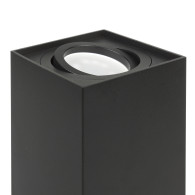 Rör / Maclean yttre armatur, punktbelysning, halogen, fyrkantig, aluminium, GU10, 80x80x115mm, svart färg, MCE426 B.