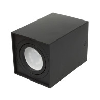 Rör / Maclean yttre armatur, punktbelysning, halogen, fyrkantig, aluminium, GU10, 80x80x115mm, svart färg, MCE426 B.