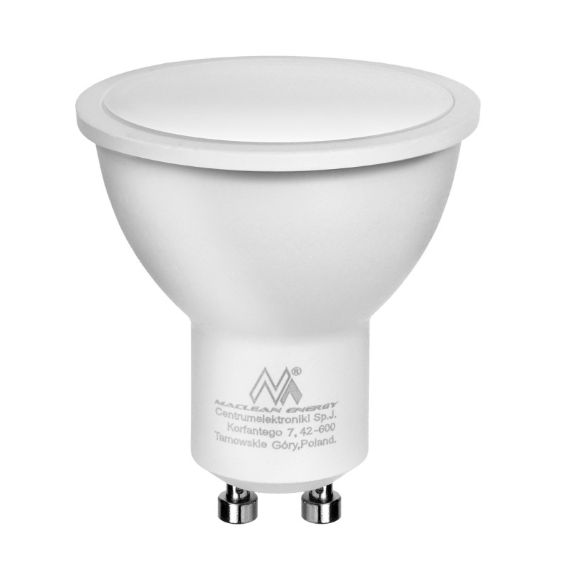 LED-lampan Maclean, GU10, 7W, 220-240V~, 50/60Hz, neutral vit färg, 4000K, 490 lumen, MCE437 NW