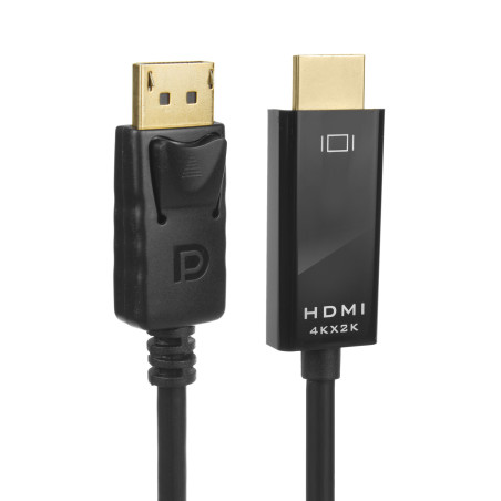 Display Port (DP) - HDMI-kabel Maclean, 4K/30Hz, 1,8m, MCTV-714