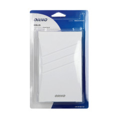 Elektromekanisk tvåtonig ringklocka med inbyggd transformator, BELIS 230V - 8V, vit