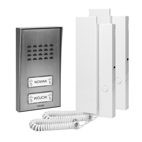 Intercom set för 2 familjer, ytmontage, LUPI MULTI