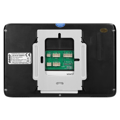 Ett videodörrtelefonsystem, handsfree, färg, LCD 7', intercom, med kodlås, ytmontage, svart, SCUTI.