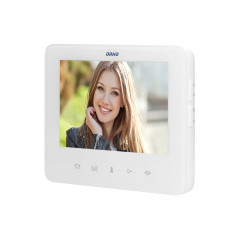 Videodörrsystem, handsfree, färg, LCD 7', intercom, med kodlås, ytmontage, vit, SCUTI