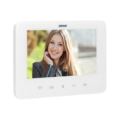 Videodörrsystem, handsfree, färg, LCD 7', intercom, med kodlås, ytmontage, vit, SCUTI