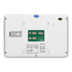 Videodörrsystem, handsfree, färg, LCD 7', intercom, med kodlås, ytmontage, vit, SCUTI