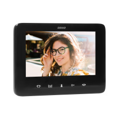 Videomonitor utan hörlurar, färgskärm, LCD 7', för INDI och SCUTI-serien, portöppning, intercom, svart.