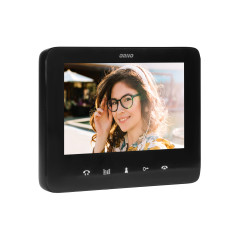 Videomonitor utan hörlurar, färgskärm, LCD 7', för INDI och SCUTI-serien, portöppning, intercom, svart.