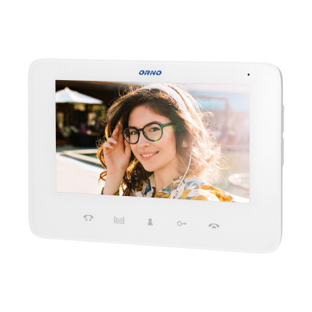 Videomonitor utan hörlurar, färgskärm, LCD 7', för INDI och SCUTI-serien, grindöppning, intercom, vit.